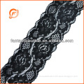 black color flower design pattern french lace for garment